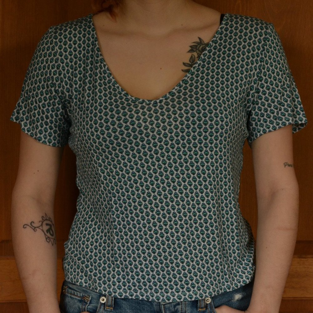 Blue Pattern Top